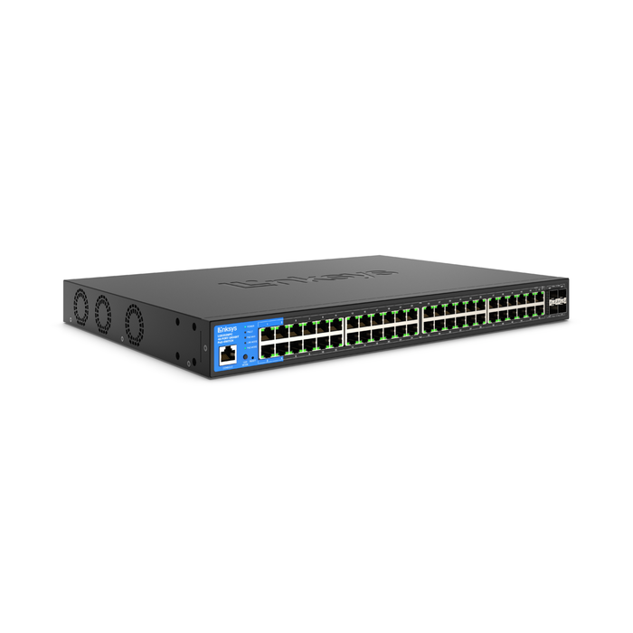 Switch manageable Linksys LGS352MPC 48 ports Gigabit PoE+ avec 4 ports 10G SFP+ Uplinks (740 W) conforme TAA, , hi-res