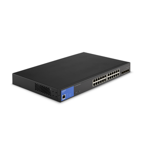 24-poorts beheerde Gigabit PoE+-switch met vier 10G SFP+-uplinks, 410 W (conform TAA)
